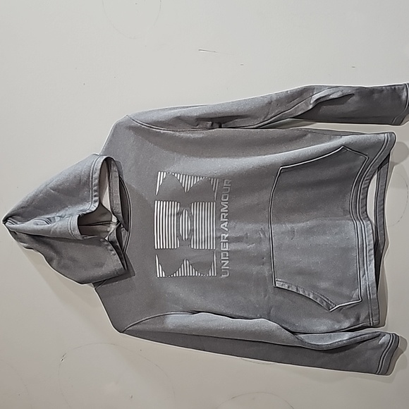 Under Armour coldgear boys XL grey/silver/white hoodie - Picture 1 of 2